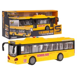 Yellow Bus with Sound and Light for Kids