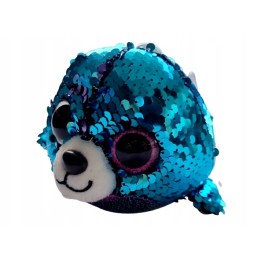 Blue Plush Seal with Sequins