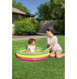 Rainbow Inflatable Pool for Kids 102x25cm