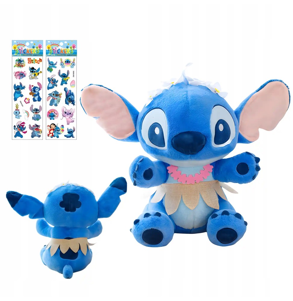 Stitch jucărie de pluș 30cm cu autocolante