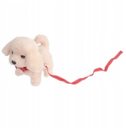 Beige Plush Puppy on a Leash