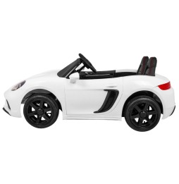 Perfecta car for 2 kids - white with mp3, led