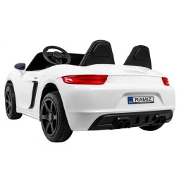 Perfecta car for 2 kids - white with mp3, led