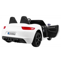 Perfecta car for 2 kids - white with mp3, led