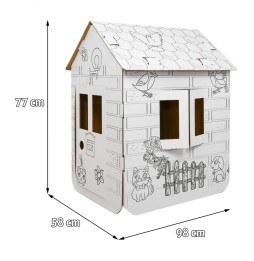 Căsuță din carton de vopsit pentru copii