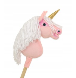 Căluț de hobby Unicorn pe băț roz