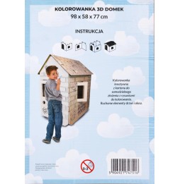 Domek kartonowy do malowania dla dzieci