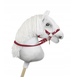 Wodze dla konia Hobby Horse - bordowe