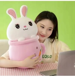 Plush Bunny in Cup for Kids