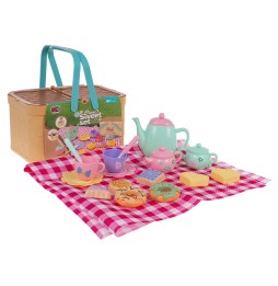 Set picnic cu cos și accesorii pentru copii