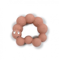 Filibabba caterpillar teether lilly - natural rubber