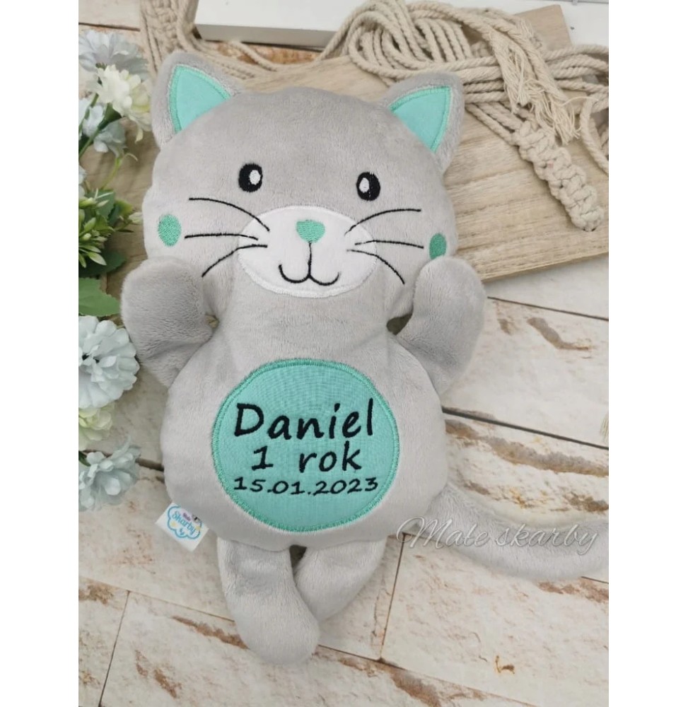 Personalized Plush Kitten for Baptism