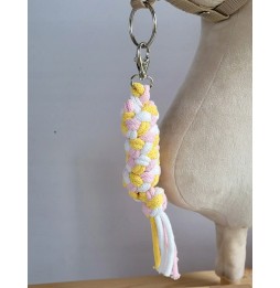 Hobby Horse Lead Rope in light pink and yellow