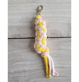 Hobby Horse Lead Rope in light pink and yellow