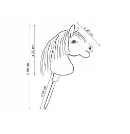 Hobby Horse Mânzile mic pe băț Premium - western