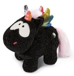 Nici Unicorn Soft Toy Yin 22cm Black/Multi-Coloured