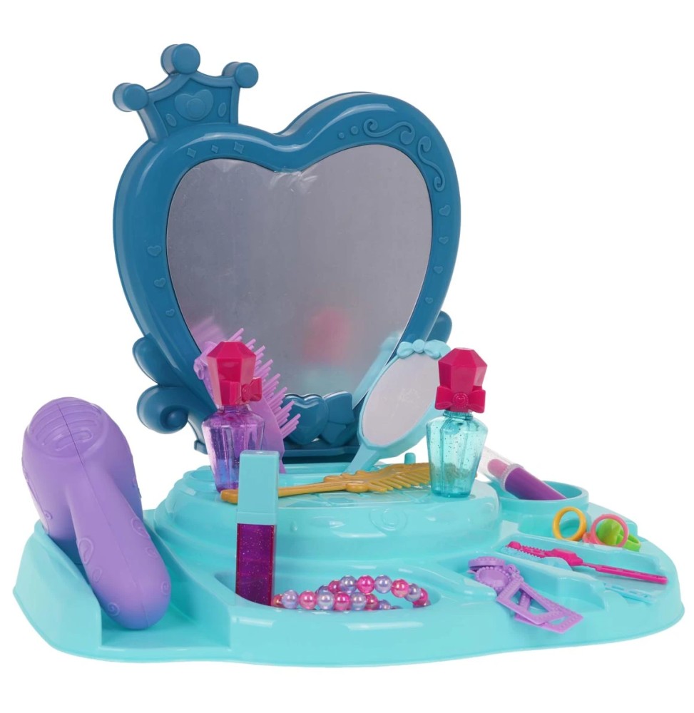 Kids Blue Vanity Set with Beauty Fashion Accessories