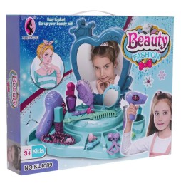 Kids Blue Vanity Set with Beauty Fashion Accessories