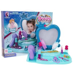 Kids Blue Vanity Set with Beauty Fashion Accessories