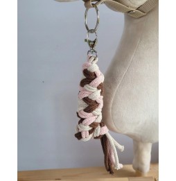 Hobby Horse Lead - Pastel Pink and Brown