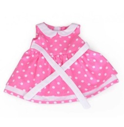 Doll Dress 35-45cm Elizabeth - Pink with Dots