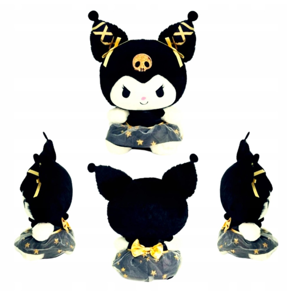 Maskotka Kuromi czarno złota 25 cm