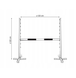 Obstacle Beam for Hobby Horse 120cm Black