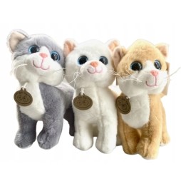 Plush Kitten with Glittery Eyes 23 cm