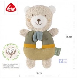 Teddy Bear Rattle Nature 3 for Kids - FEHN