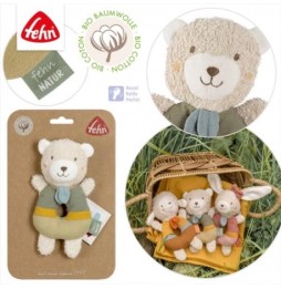 Teddy Bear Rattle Nature 3 for Kids - FEHN