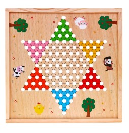 Wooden 6-in-1 Board Game Set for Kids