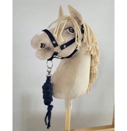 Hobby Horse Halter and Lead - Navy Blue Set