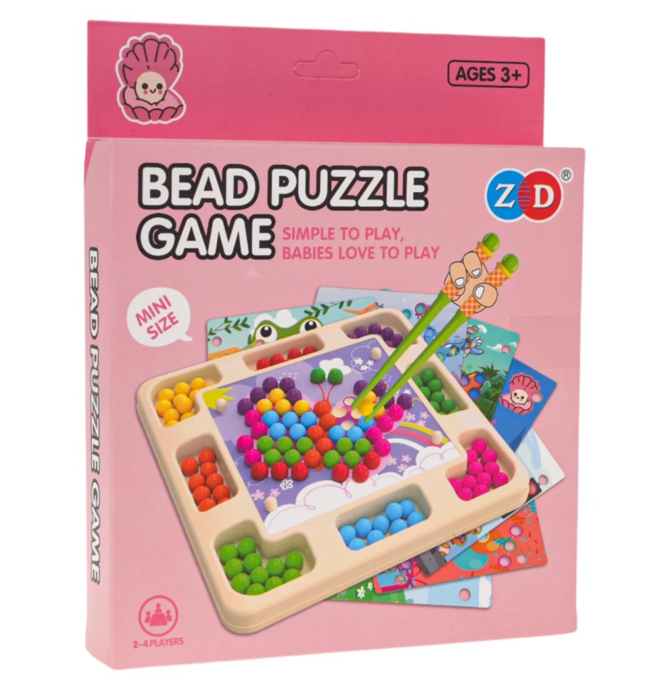 Board Game of Skill with Beads for Kids