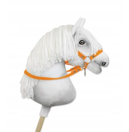 Wodze dla konia Super Hobby Horse - neon pomarańczowy