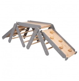 Meowbaby kids' wooden climbing frames with slide