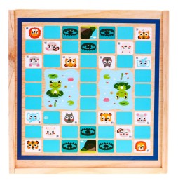 Wooden 6-in-1 Board Game Set for Kids