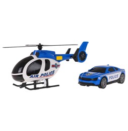 Set elicopter + mașină de poliție pentru copii