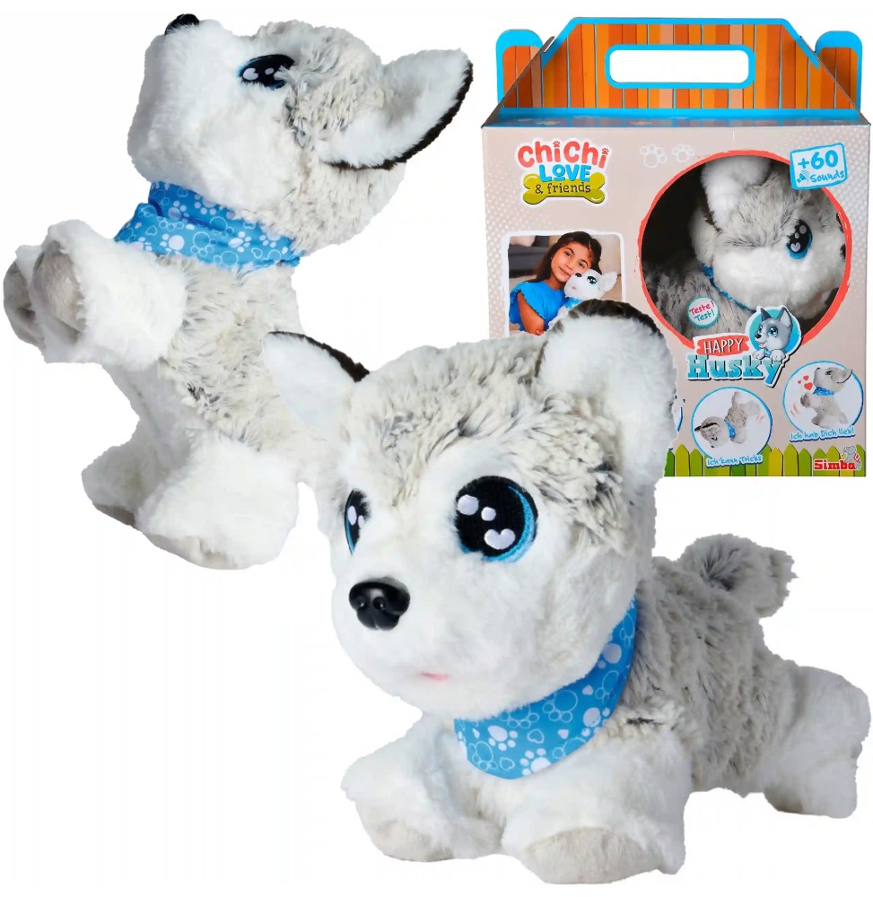 Câine interactiv Happy Husky 30 cm