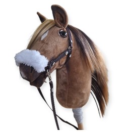 Hobby horse with synthetic mane and eyes