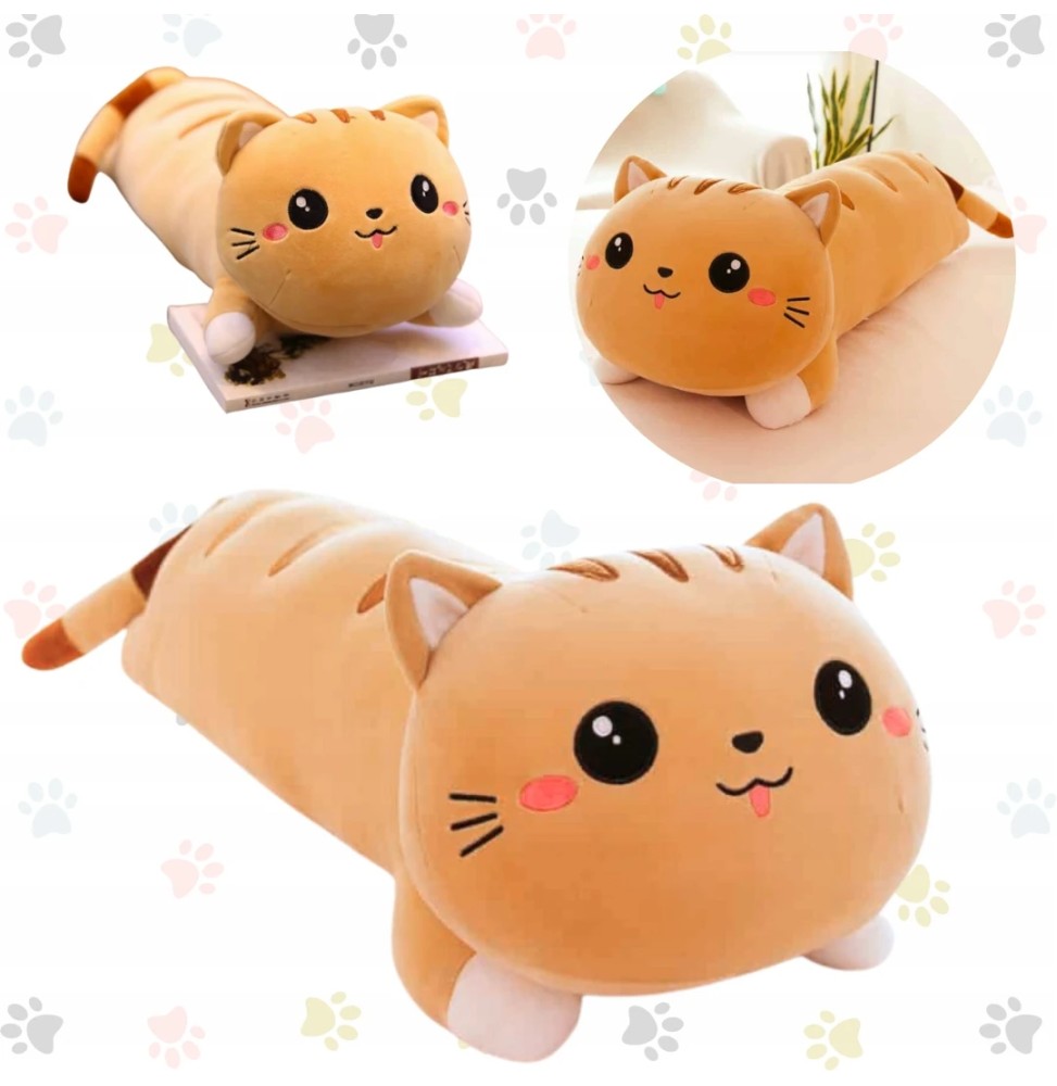 Plush Cat Toy 80 cm Brown