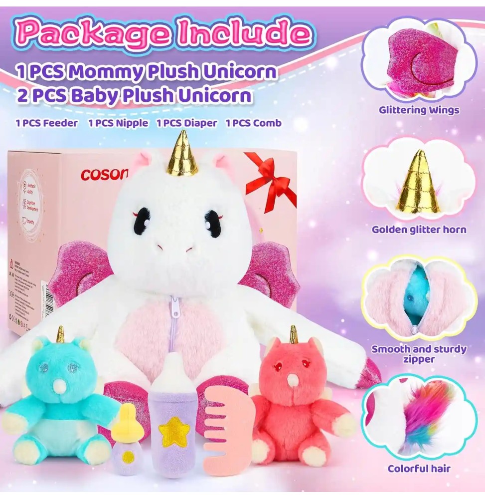 Plush Unicorn for Girls - Toy