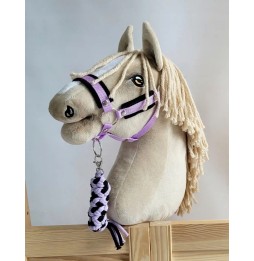 Black and Purple Lead Rope for Hobby Horse