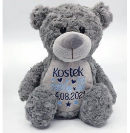 Personalized Teddy Bear with Birth Details 42 cm