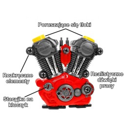 Disassembled Toy Car Engine with Tools for Kids