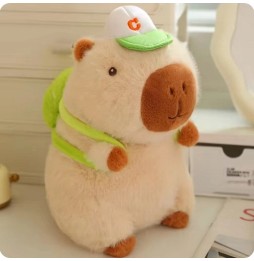 Plush Capybara with Backpack 23 cm