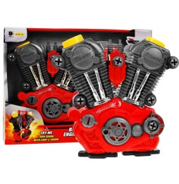 Disassembled Toy Car Engine with Tools for Kids