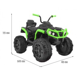 Quad ATV 2.4GHz copii negru-verde cu telecomandă