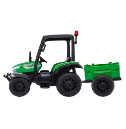 Tractor pentru copii BLAST cu remorcă verde