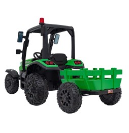 Kids BLAST Tractor with Trailer Green