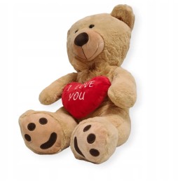 70 cm Plush Bear I Love You Beige